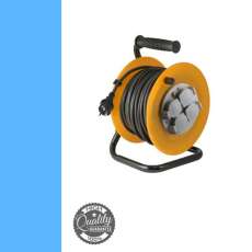 HJR 10-25/1,0 Kábeldob, fém talp, 4 földelt aljzat, 25 m, IP44