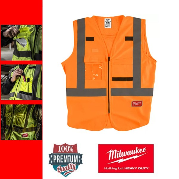Milwaukee Láthatósági mellény - Narancssárga (L/XL)