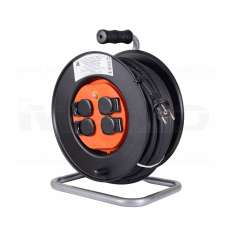 IWELD Kábeldob 4 földelt aljzattal (33m, piros)