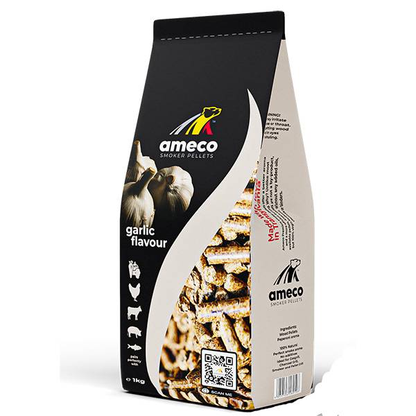 Ameco fokhagymás füstölő pellet – 1 kg Ameco fokhagymás füstölő pellet – 1 kg