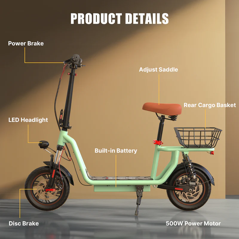 Iscooter I12 Green Elektromos Roller 004