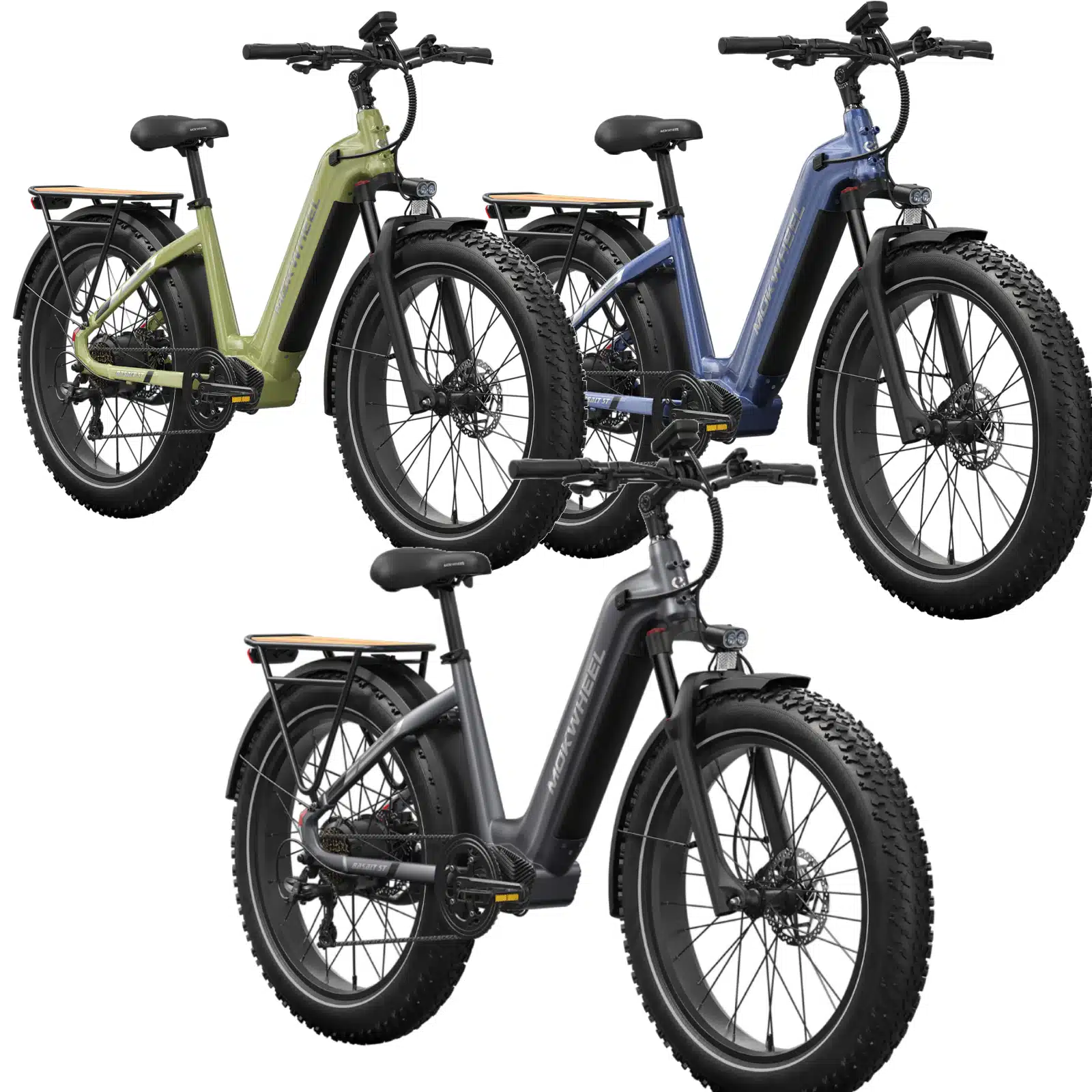 MOKWHEEL Basalt 2.0 ST Elektromos Kerékpár 26" Sötétezüst|Metálkék|Zöld 940Wh