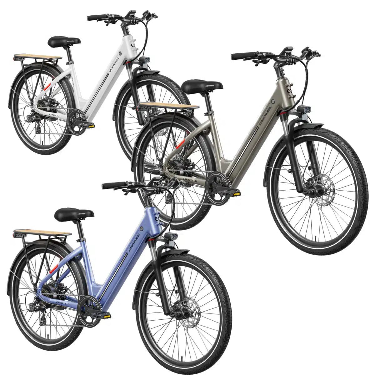 MOKWHEEL Asphalt 4.0 ST Elektromos Kerékpár 27,5" Khaki|Fehér|Kék 720Wh