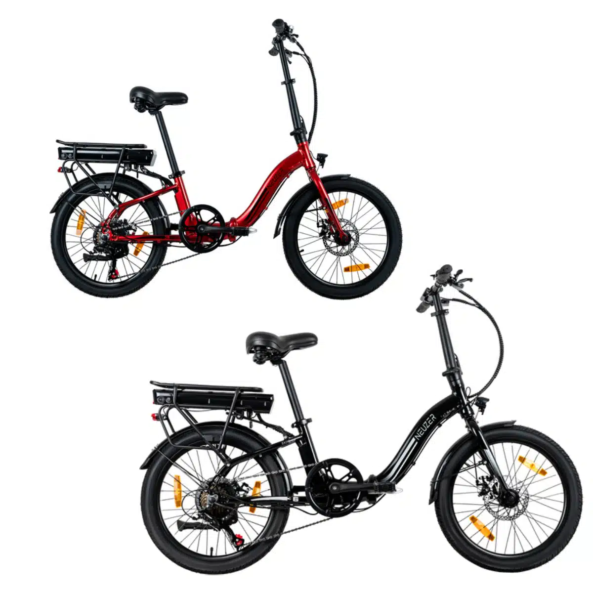 NEUZER Folding 20 Összecsukható Elektromos Kerékpár 20" Fekete| Piros 375Wh