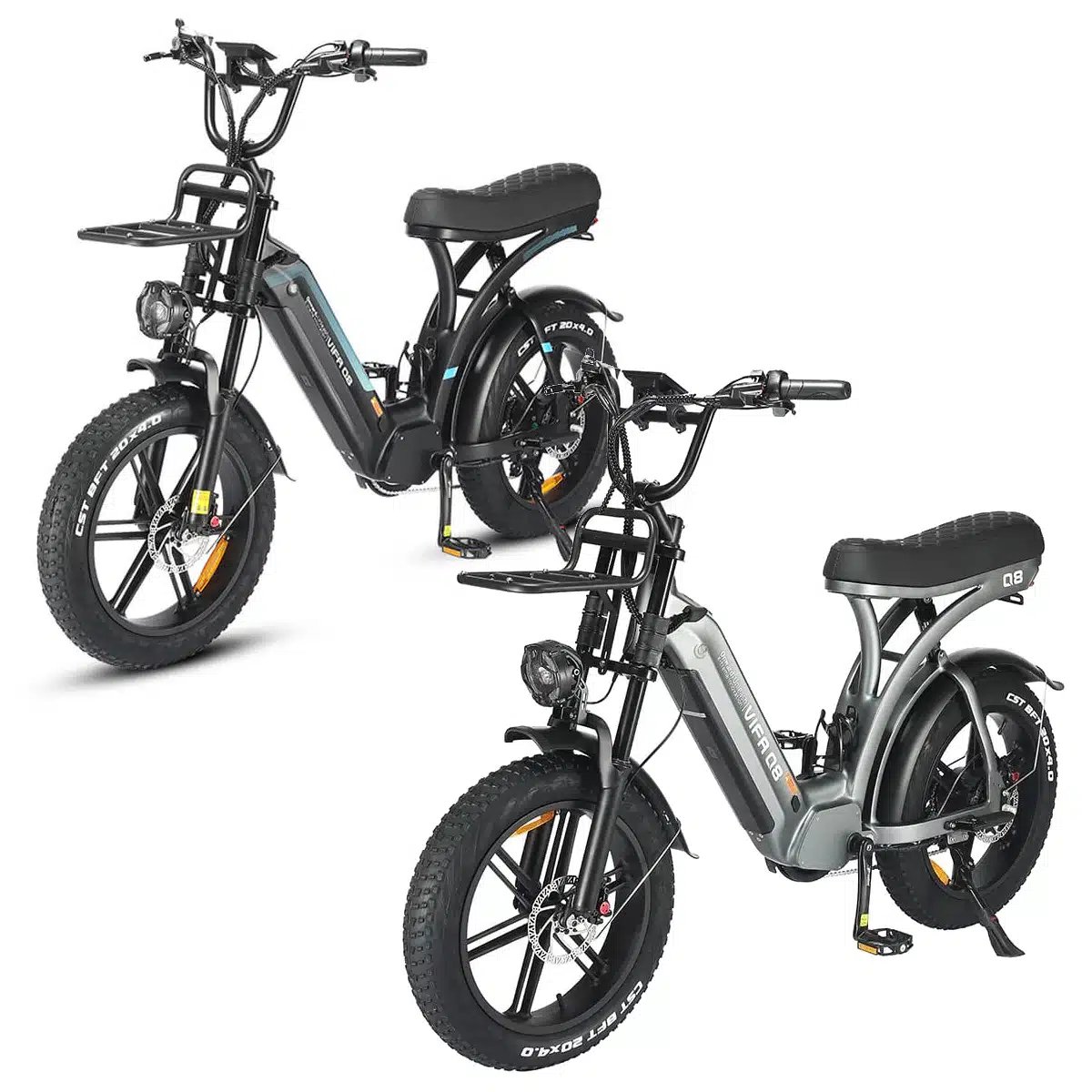 OUXI Q8 Elektromos Kerékpár 20" Fekete|Metálszürke 720Wh