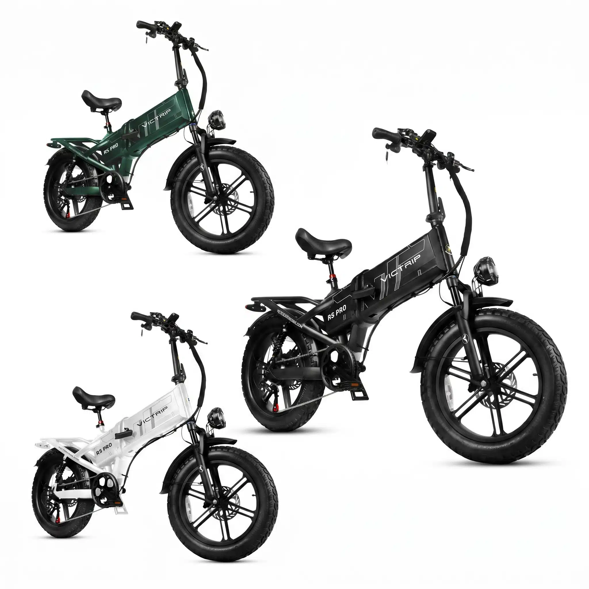 VICTRIP R5PRO Összecsukható Elektromos Kerékpár 20" Fekete|Fehér|Zöld 2640WH