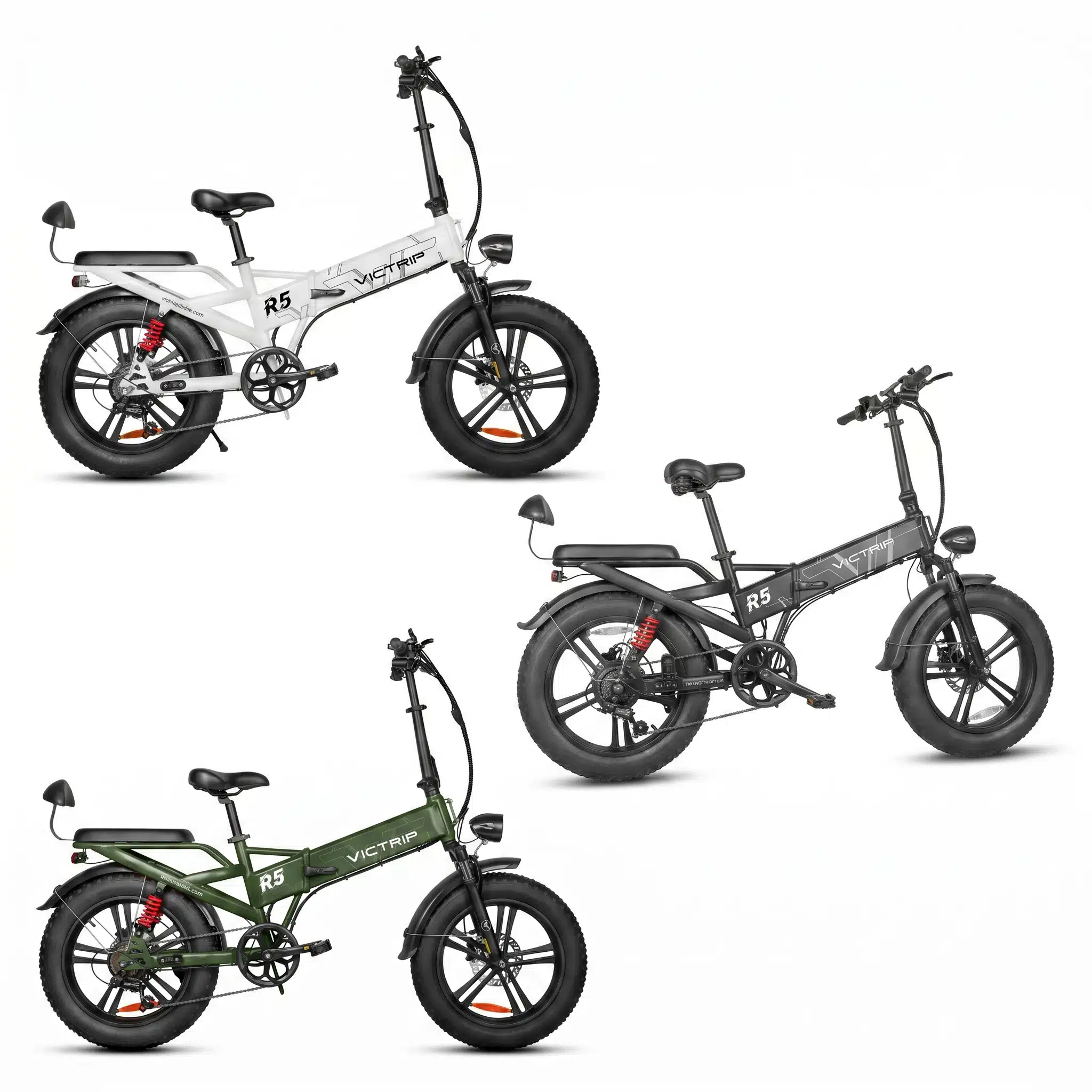VICTRIP R5 Összecsukható Elektromos Kerékpár 20" Fekete|Fehér|Zöld 960Wh