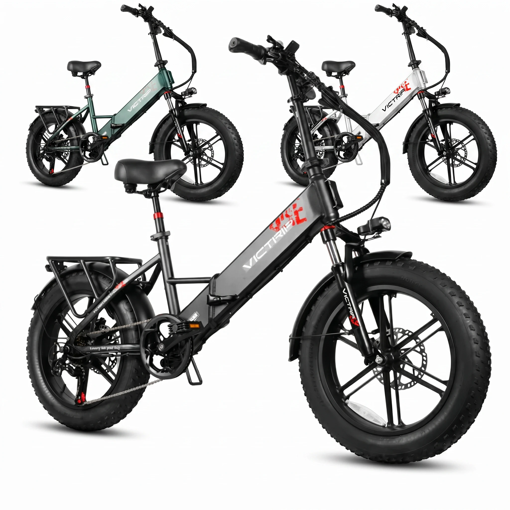 VICTRIP T5S Összecsukható Elektromos Kerékpár 20" Fekete|Fehér|Zöld 720WH